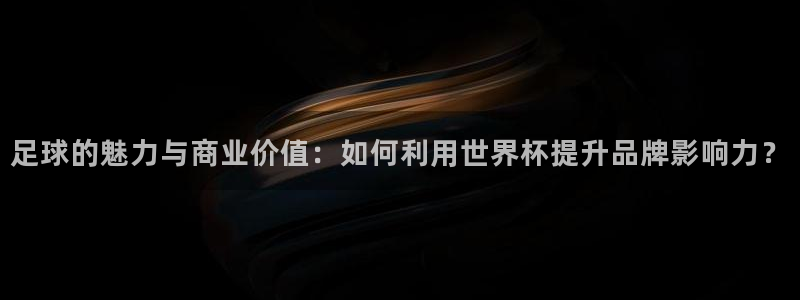 2026世界杯预选赛：足球的魅力与商业价值：如何利用世界杯提升品牌影响力？